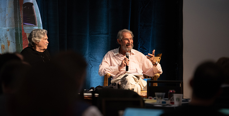 Photo of a man with a microphone